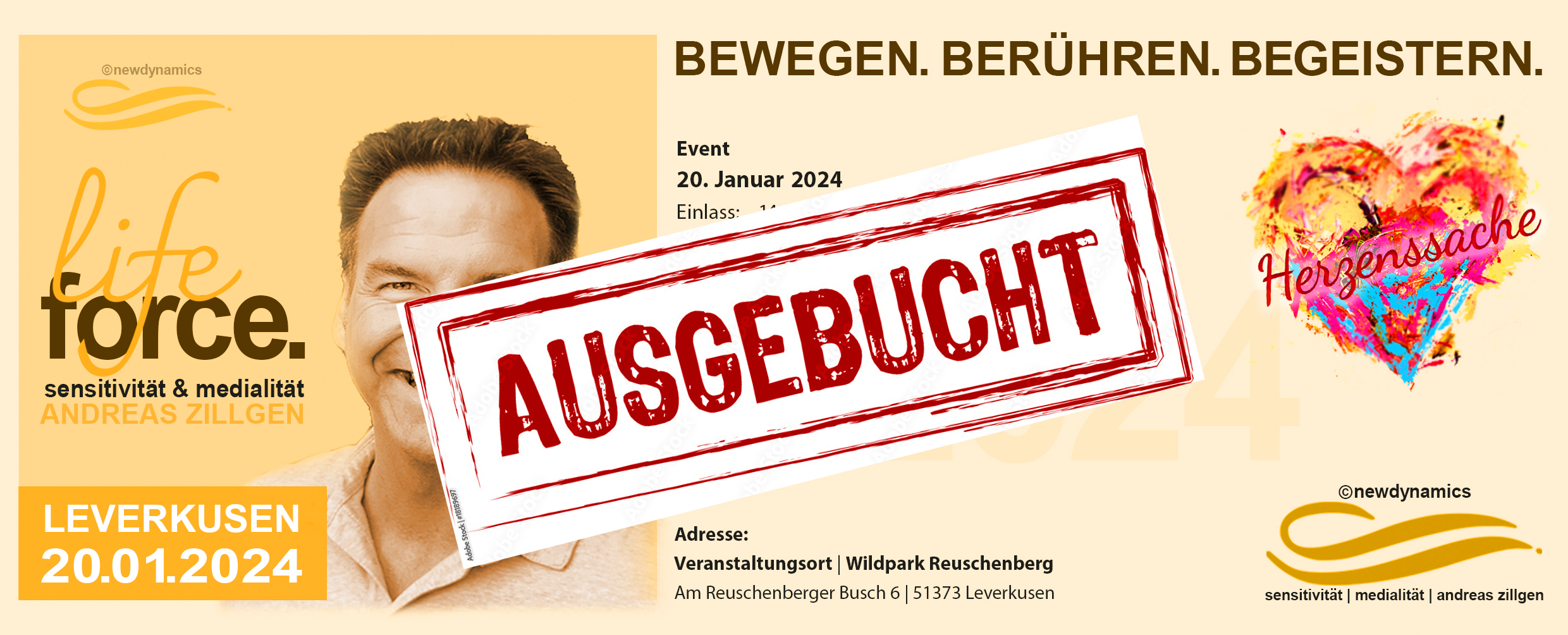 Ticket (gedruckt) Bewegen. Berühren. Begeistern.